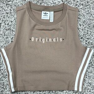 Adidas Originals Women's Tan Tank Crop Top